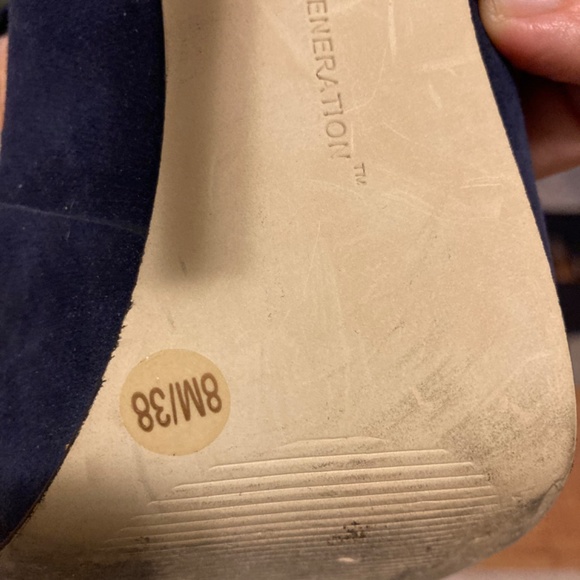 Blue suede high heel - Picture 2 of 7